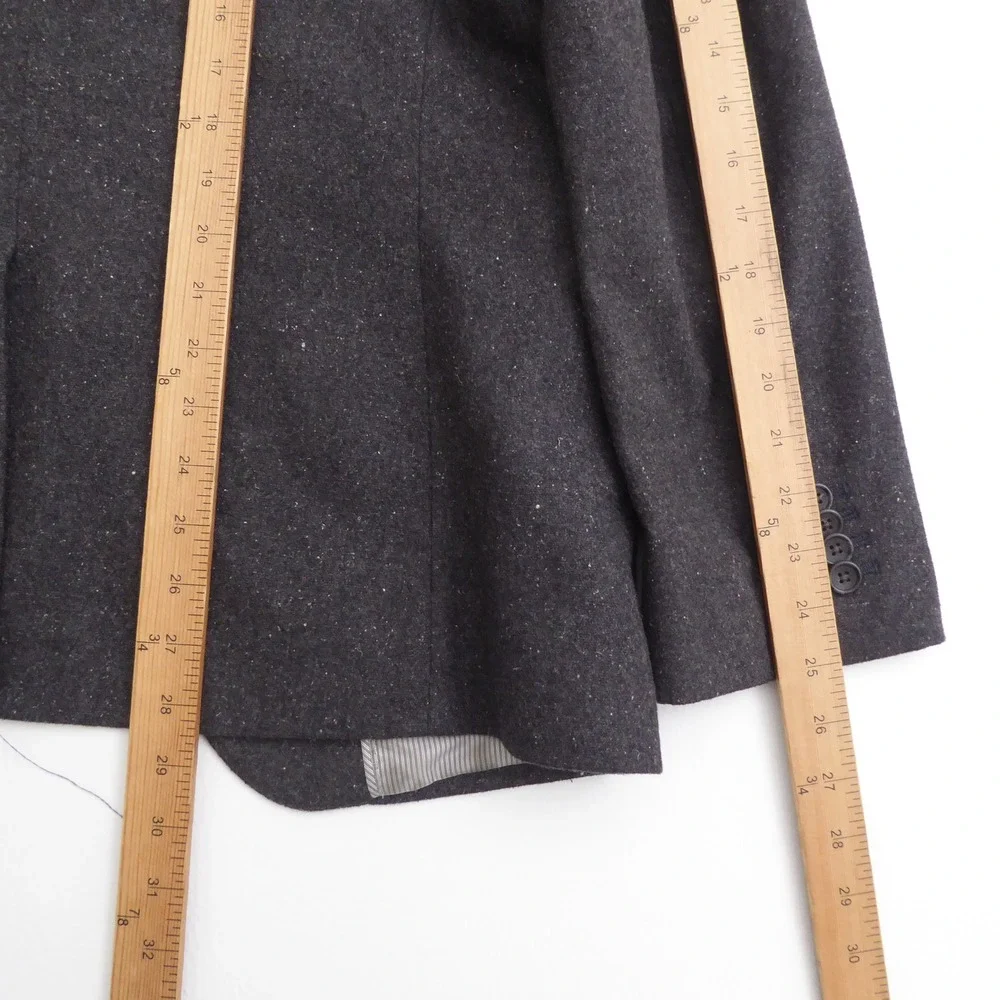 Banana Republic Mens Blazer Charcoal Grey Tailored Wool Textured Knit 40R Slim